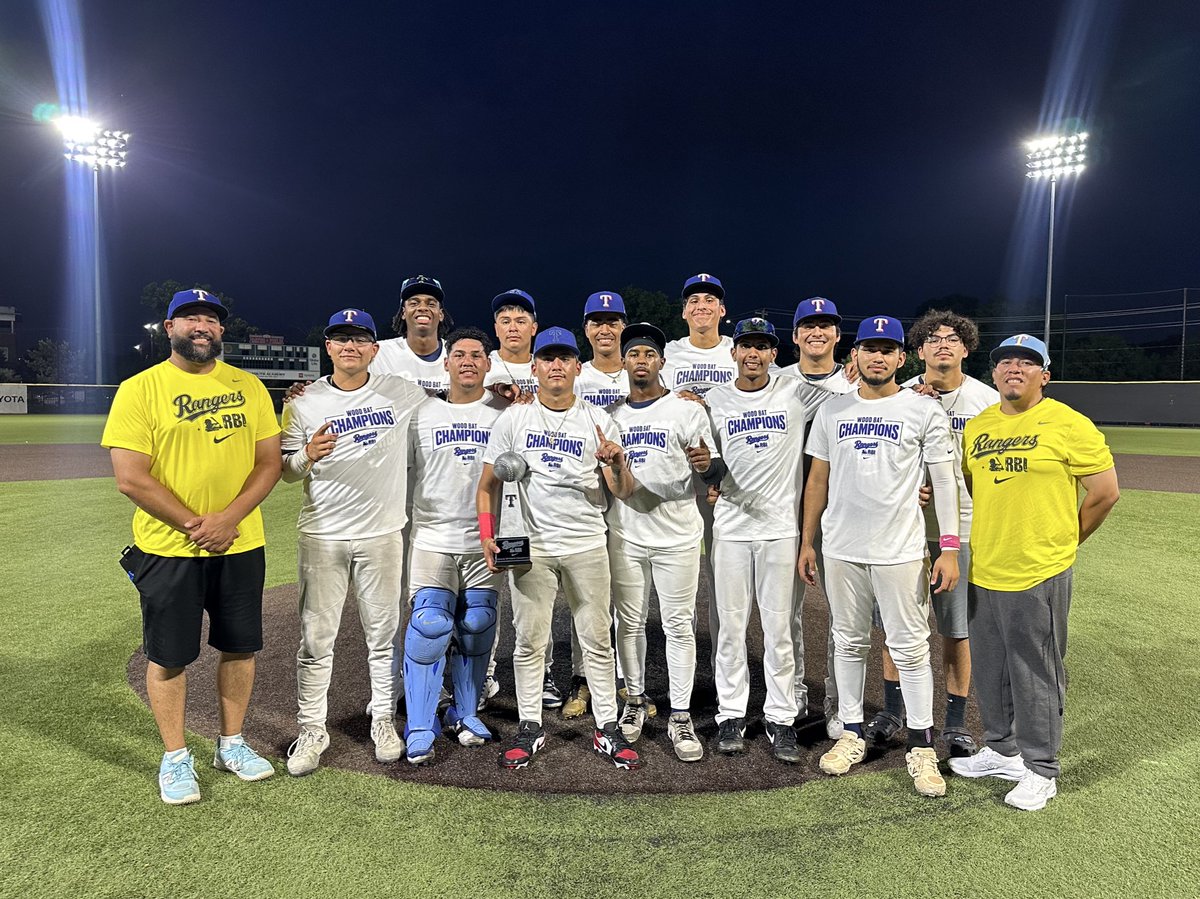 Texas Rangers Youth Academy (@rangersya) on Twitter photo The Spartanburgers are your 2025 Rangers NIKE RBI 18U Wood Bat Tournament Champions 🏆 The Spartanburgers are your 2025 Rangers NIKE RBI 18U Wood Bat Tournament Champions 🏆