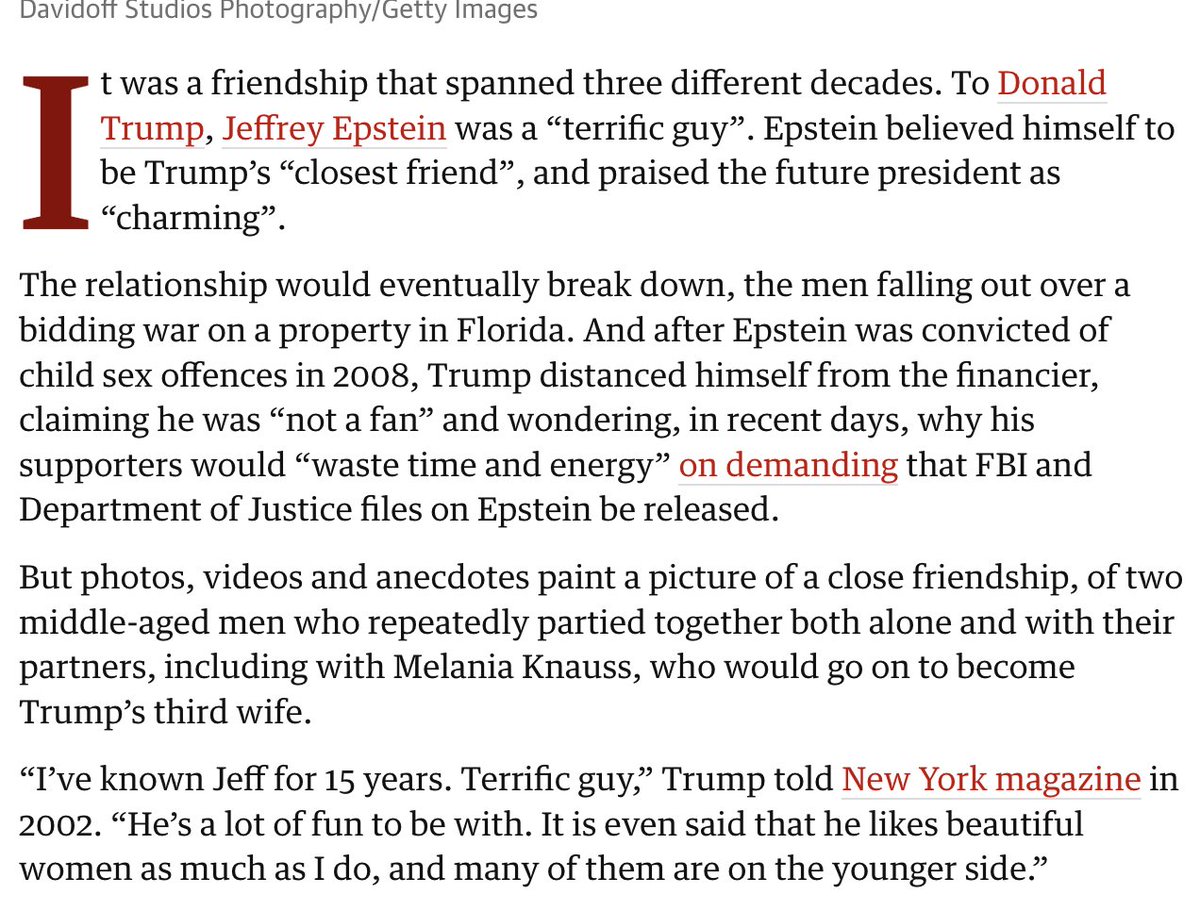 #3 - the timeline totally works. The letter was from 2003. Trump was literally in the press talking about how close him and Epstein were in 2002. So... yeah.