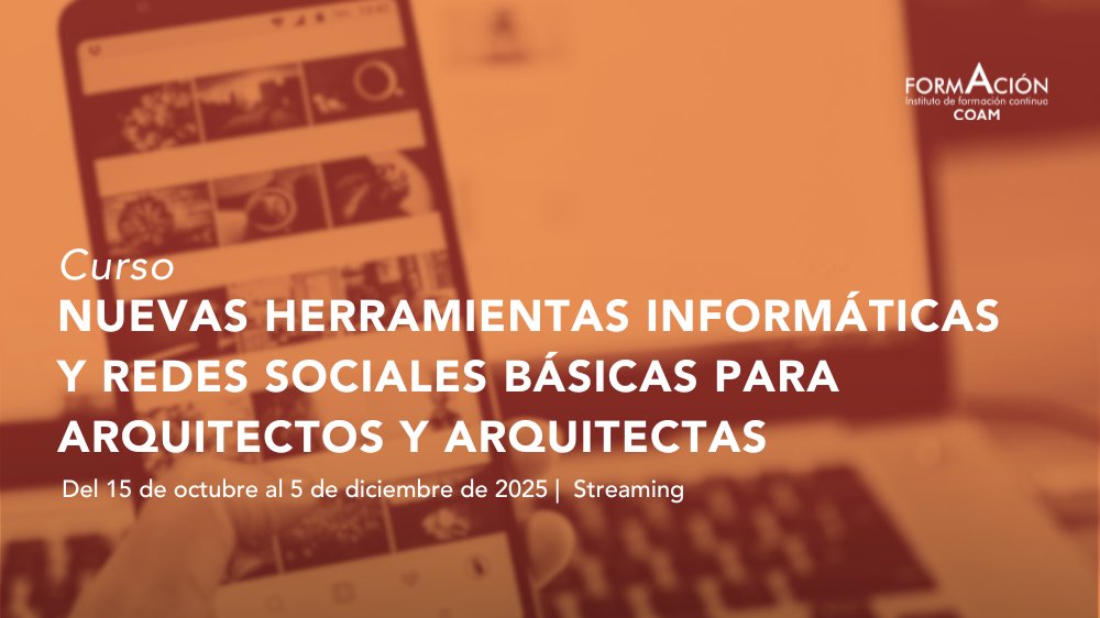 ¿Necesitas ayuda con tus redes sociales? Ofrecemos una formación con la que aprender a generar contenidos en las distintas redes, interactuar con otros usuarios y usar las distintas plataformas de una forma segura y consciente

📅Empieza el 15 de octubre
👉formacion.coam.org/curso/?id_curs…