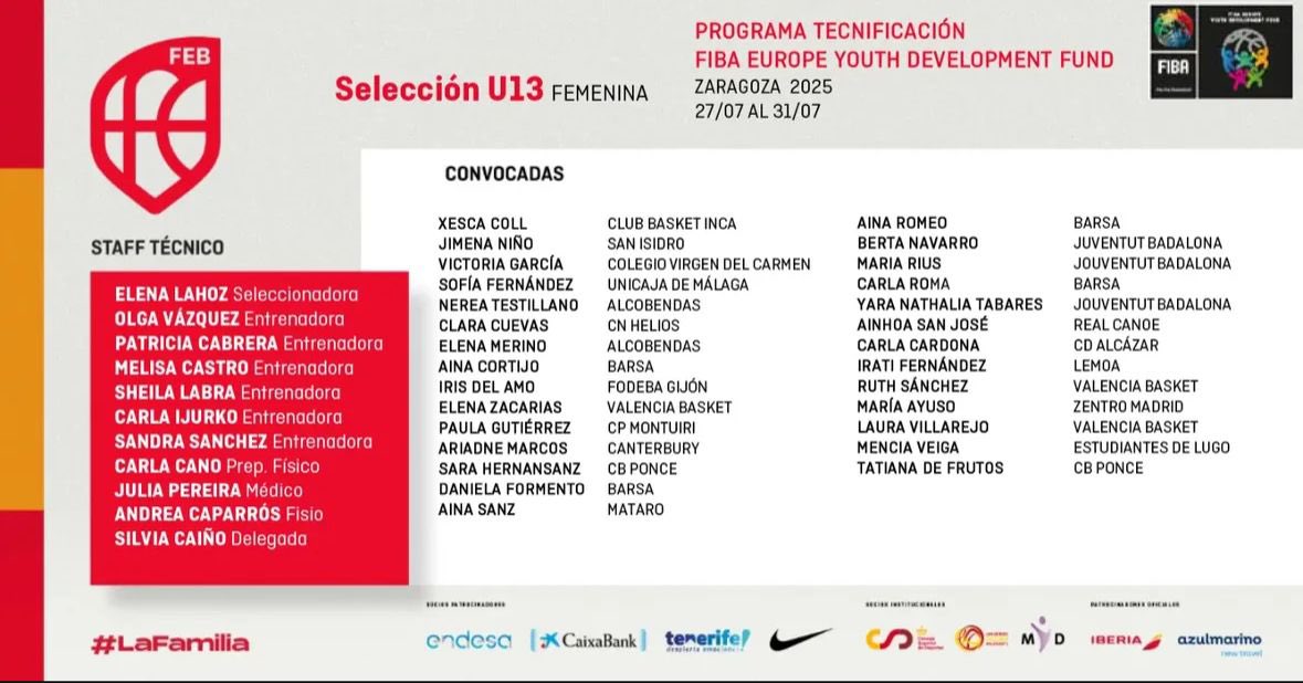 #CanteraCBA 

¡Convocadas con la U13! 💪🏻🏀🔥

Para culminar una gran temporada, Elena Merino y Nerea Testillano han sido convocadas con la @baloncestoesp para las concentraciones de la selección U13👏🏼👏🏼💥

¡Enhorabuena! A por todas Elena y Nerea 💪🏻❤️

#SienteElGranate