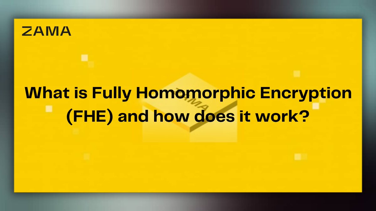 If you missed $ERA, Pls don't miss $ZAMA.🙏

There's a high chance of them coming to Kaito.

It always pays to be early.

Start showing up now, not when it is all over the TL..

Now, let us talk about one of the most powerful ideas in privacy tech → Fully Homomorphic Encryption