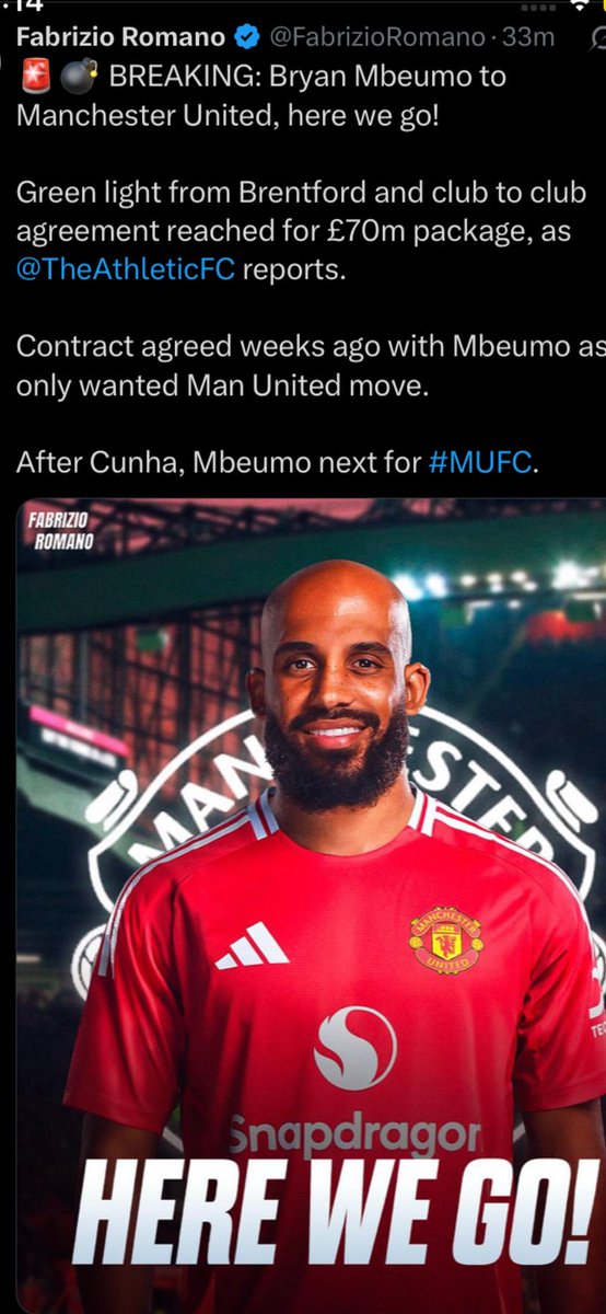 It took awhile, but finally we have secured his services! Not over priced considering the Elanga deal plus more G/A ratio.