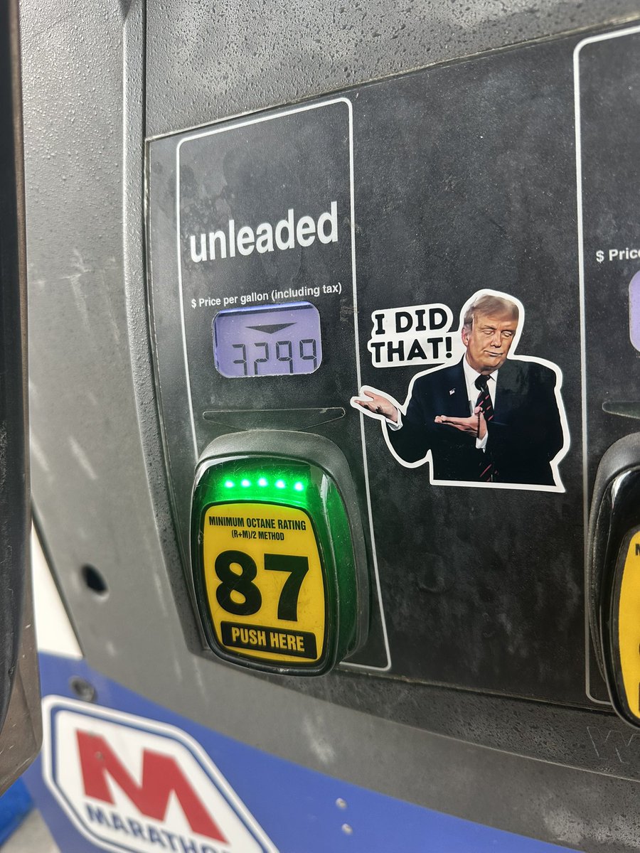 IamButterflySue's tweet image. Still have my stickers. @POTUS why is gas so high?????