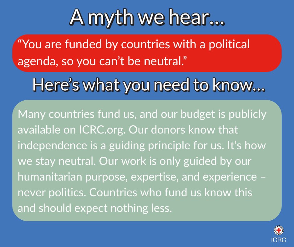 ICRC_ua's tweet image. Sometimes we receive questions about our funding and neutrality.
Here's what you need to know 👇