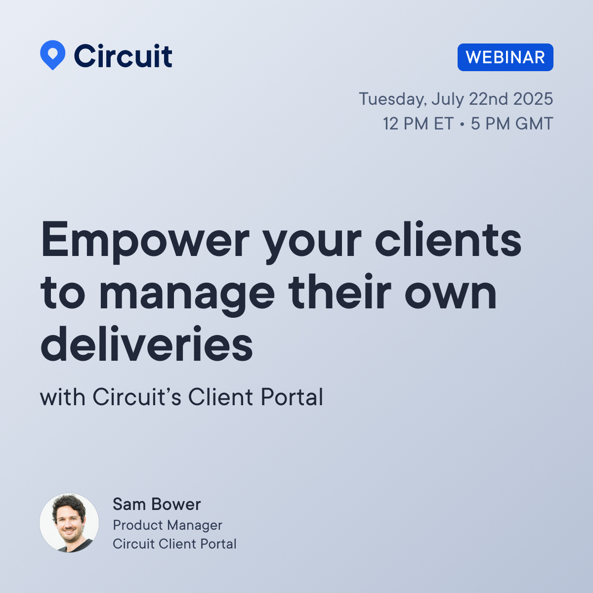 CircuitApp's tweet image. Join us at next week's webinar and find out how you can eliminate hours of client management using Circuit's Client Portal.
Click the link to register today >lnkd.in/eCEMXAdi
📅 Date: Tuesday, July 22nd
🕛 Time: 12 noon ET/5 pm GMT
⏱️ Approx 30 mins
You'll learn how to…