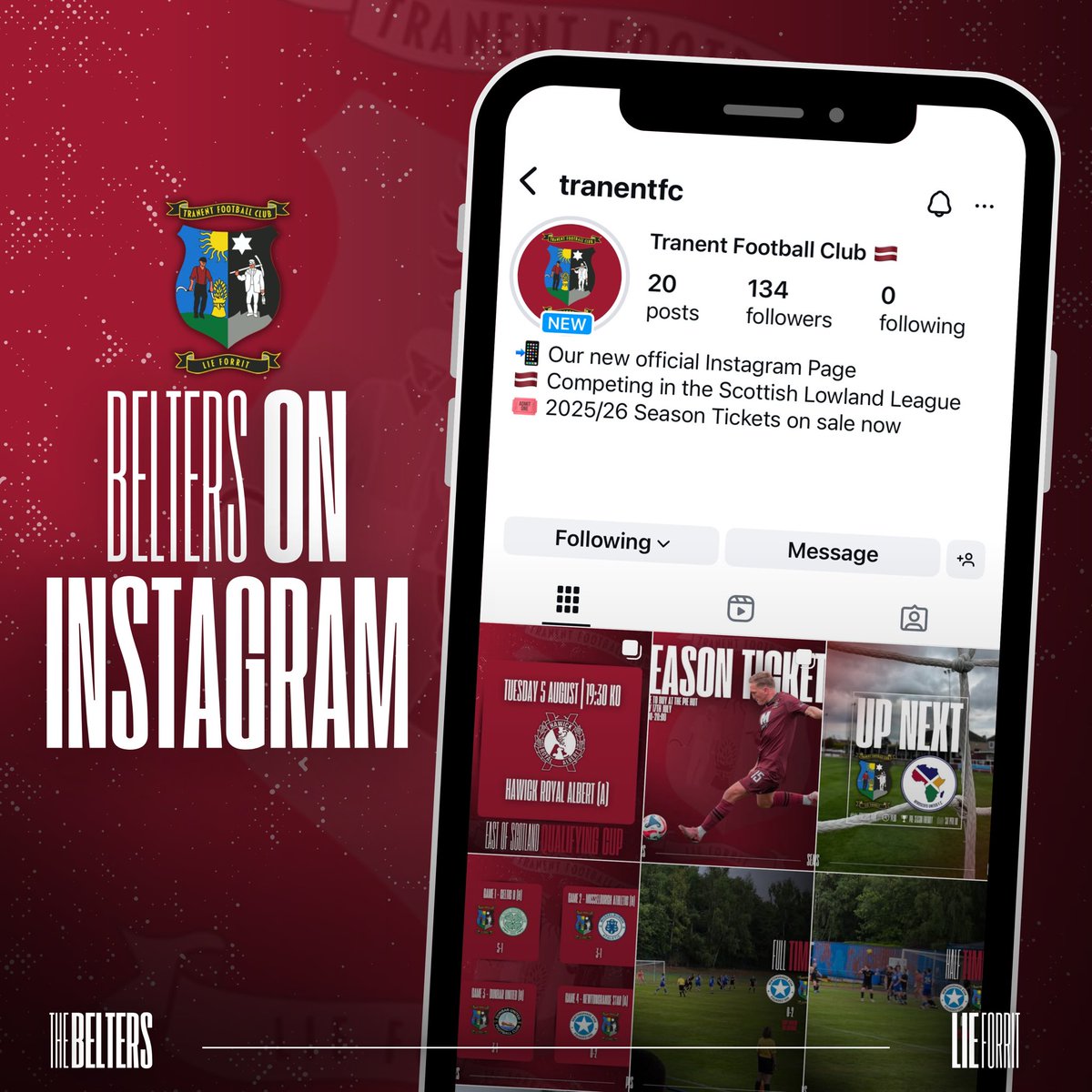 📲 𝐁𝐞𝐥𝐭𝐞𝐫𝐬 𝐎𝐧 𝐈𝐧𝐬𝐭𝐚𝐠𝐫𝐚𝐦

We’ve had the Insta live for less than a week… so here’s your mandatory shameless plug… 👀

Be a good Belter and drop us a follow! ⤵️

⏩ bit.ly/beltersig

#TheBelters 🇱🇻 #LieForrit