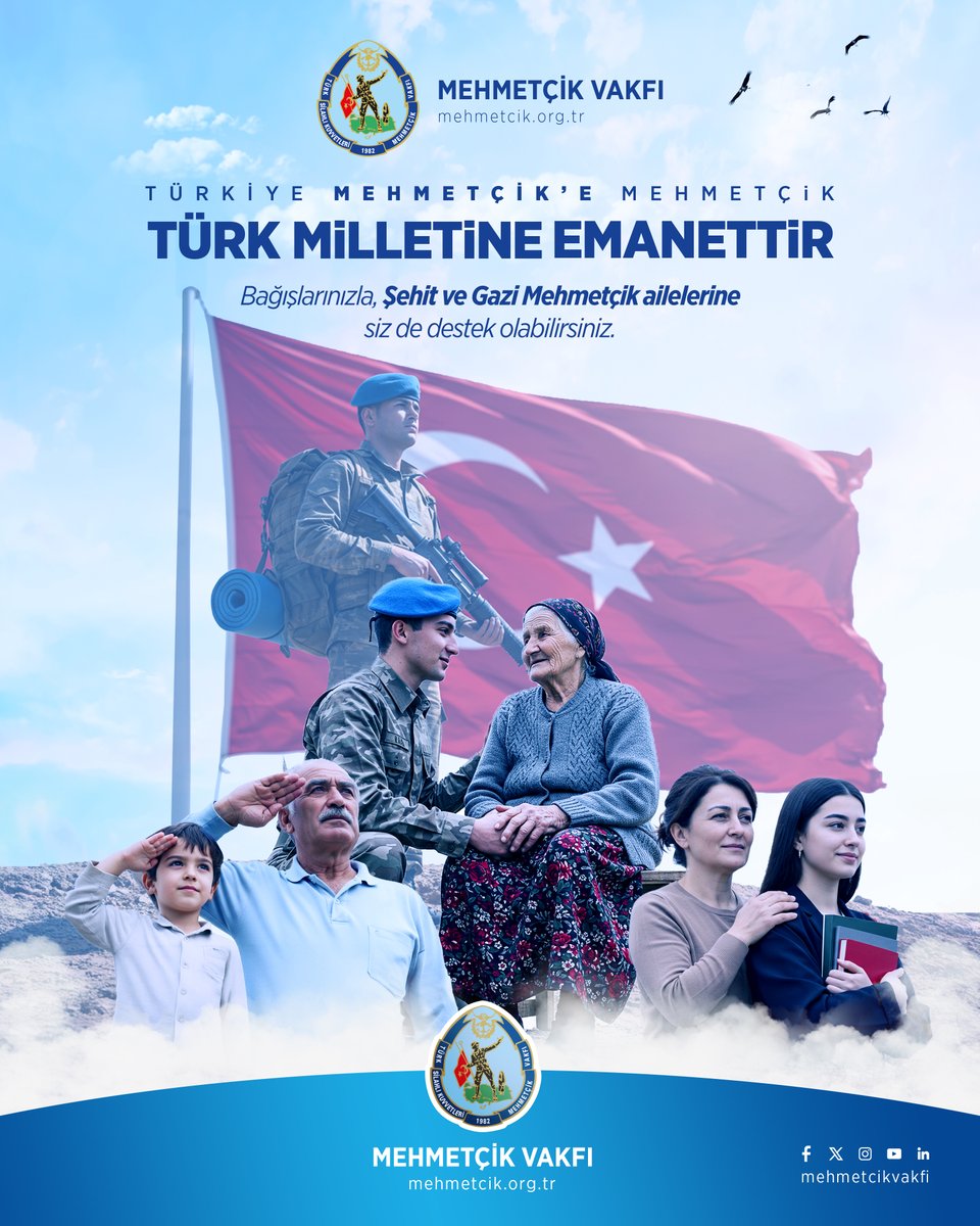 MehmetcikVakfi's tweet photo. Türkiye Mehmetçik'e, Mehmetçik Türk Milletine Emanettir. #mehmetcikvakfi #turkiyemehmetcikemehmetcikturkmilletineemanettir #bayrak #vatan https://t.co/Cs3fBXbntC