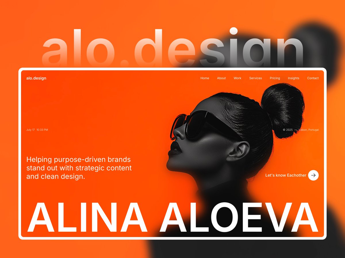 After countless days 🗓️, my new @Framer template, "Alo" is officially live! 🎉 As a designer myself 👩‍💻, I know the struggle of showcasing work – so I built this to make it effortless.

✨ Hope you love it:  alo.framer.website

Let me know your thoughts about it. 👇