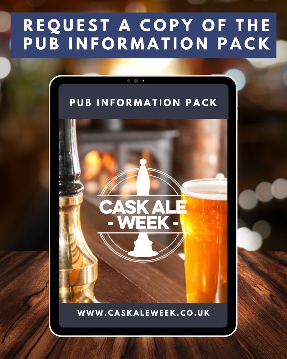 caskaleweek's tweet image. 📣 Pubs, bars, breweries and venues – now’s the time to start planning your events, special brews, tap takeovers and promotions.
Need ideas? Get your free copy of the Pub Info Pack to help you get involved.
📲 Request yours here: caskaleweek.co.uk/pubs-and-brewe…
#CaskAleWeek