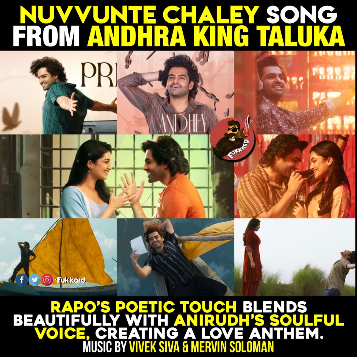 Come, join our Sagar’s love journey with Mahalaxmi ❤️

#NuvvunteChaley from #AndhraKingTaluka is out now ✨️

▶️ youtu.be/s9NBDKfVg1c