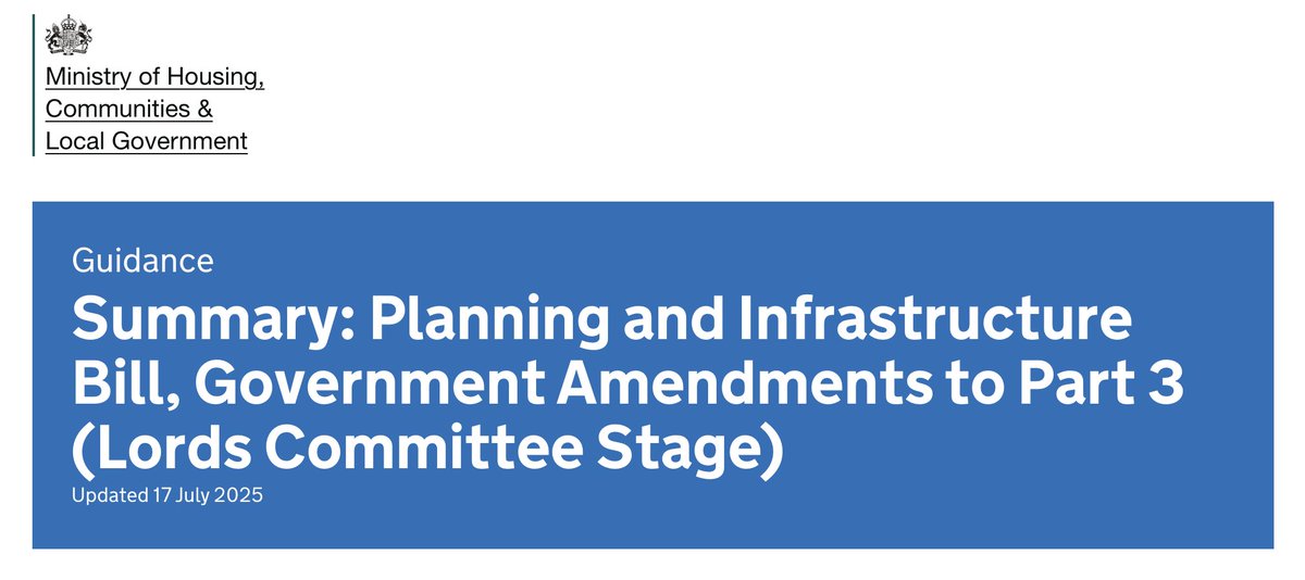 A thread of reactions to the Government neutering Part 3 of the Planning an Infrastructure bill 👇

There are a lot of disappointed YIMBYs out there