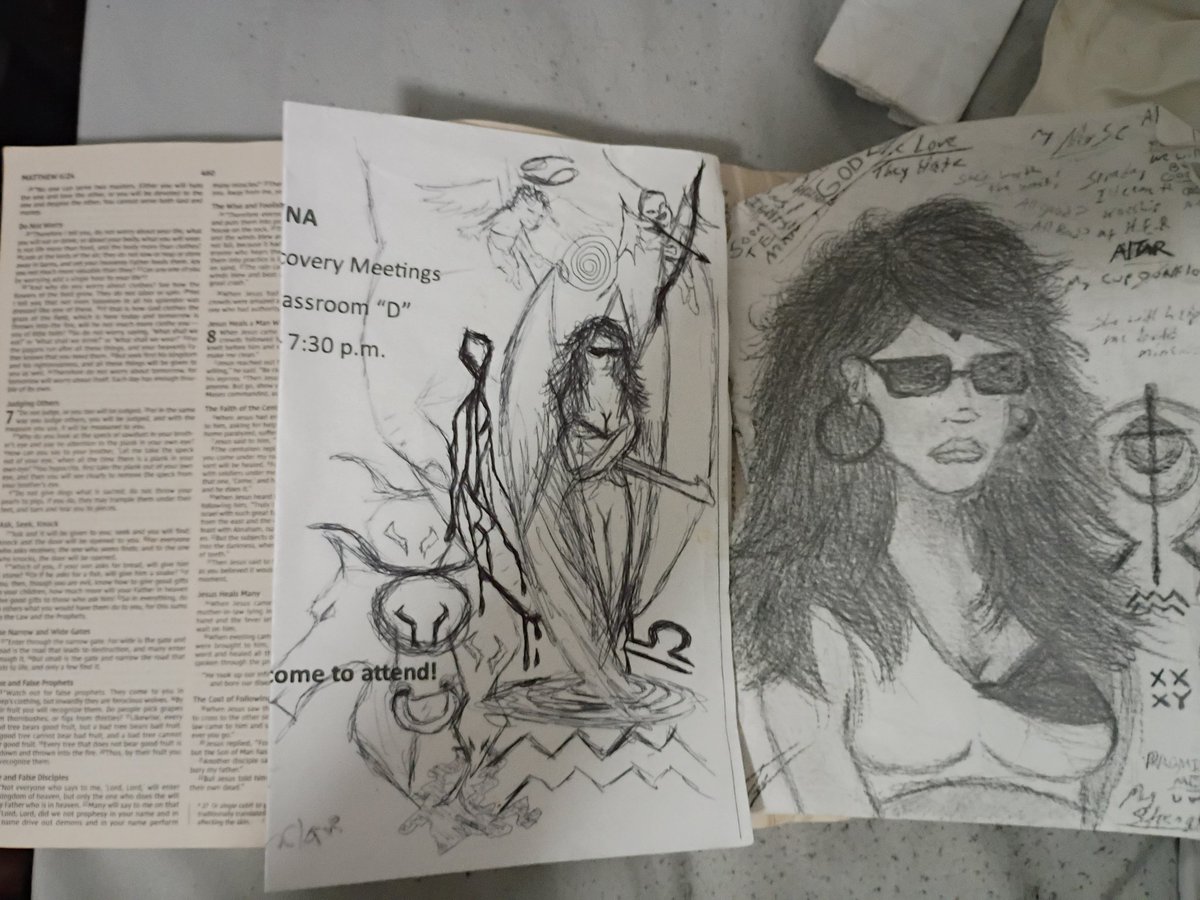 TY_Screenwriter's tweet image. This is #apocryphal #data.

Read #BOOKMARKED &amp;amp; drawn when I was in a dark place. I am #releasing it now in hopes that you Morons learn how easy it is to let go of darkness, pain, longing, suffering — THE THINGS OF #THIS #WORLD.