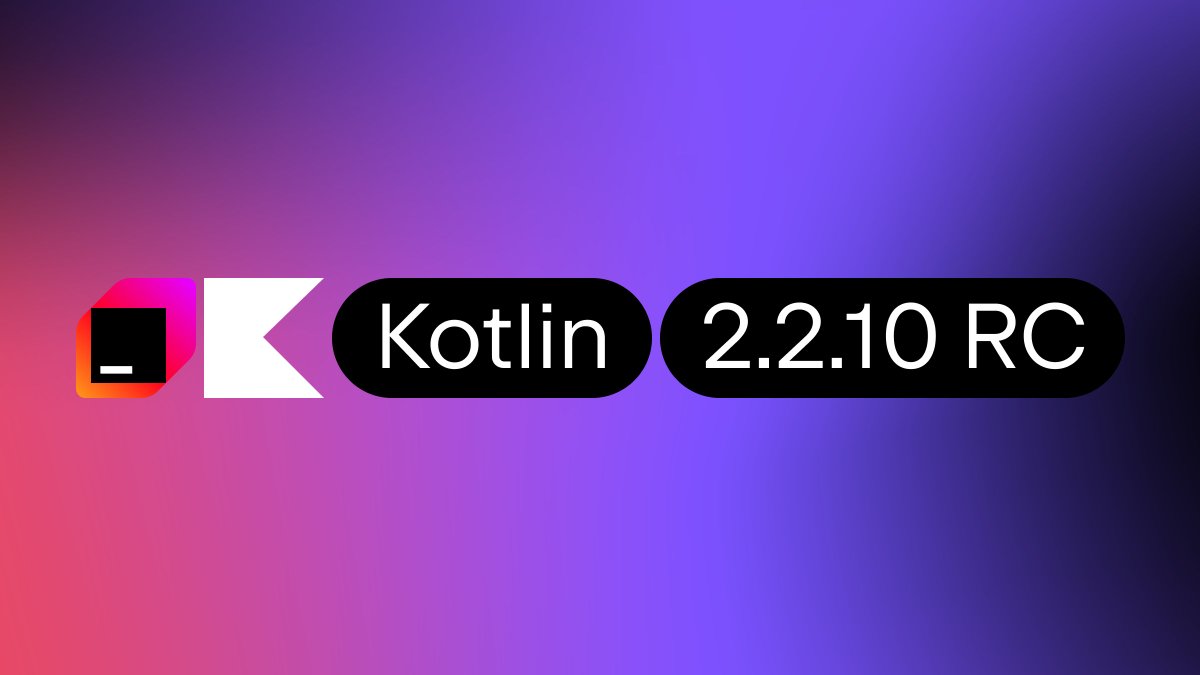 kotlin's tweet image. 📢 The Kotlin 2.2.10-RC release is out! This version includes performance improvements and bug fixes for Kotlin 2.2.0.
Check out the changelog for more details: ➡️ github.com/JetBrains/kotl…