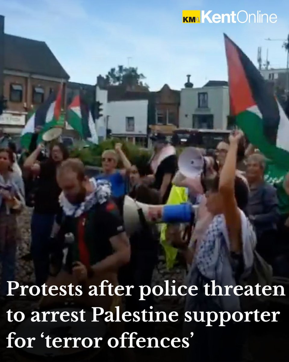 Footage of the confrontation with officers was shared online...
Full story here: kentonline.co.uk/canterbury/new…