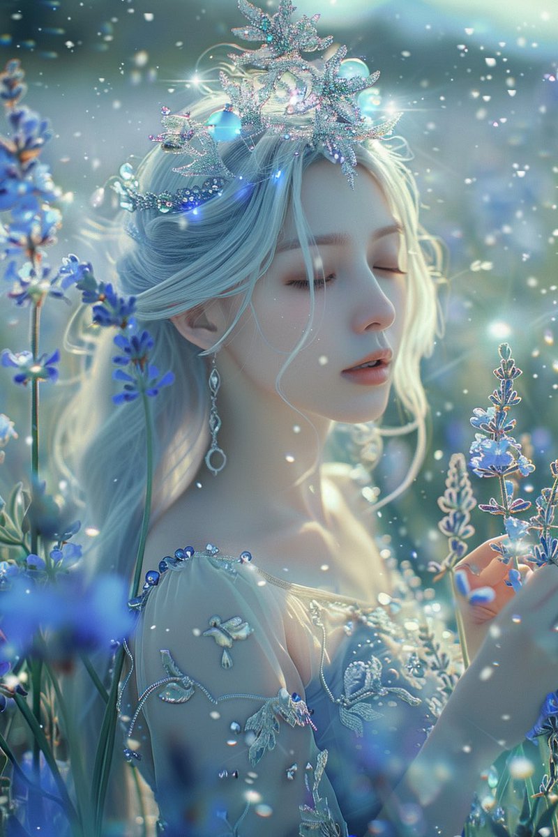 From the Witch Series —
What would you call her?
A. Lavender Muse
B. Bloom Whisperer
C. Serene Witch

#WitchSeries #AIArt #FantasyArt #Midjourney #MagicArt