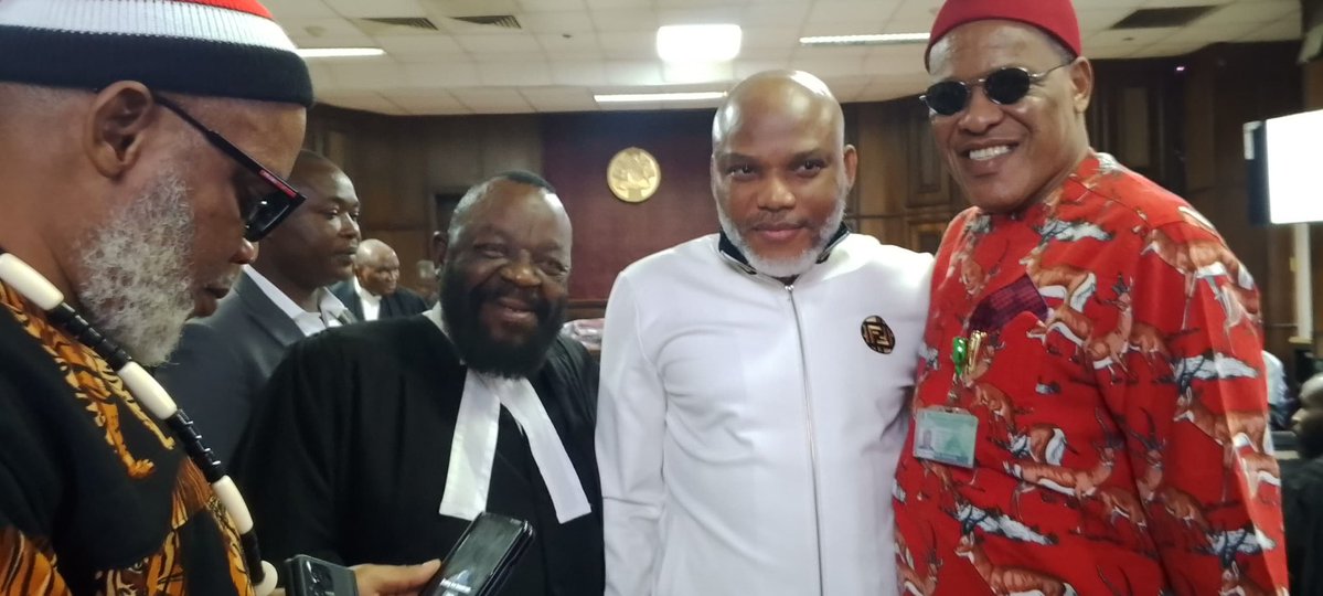 AloyEjimakor's tweet image. The matter of Federal Republic of Nigeria versus MAZI NNAMDI KANU has convened. All are gathered. A historic moment beckons.