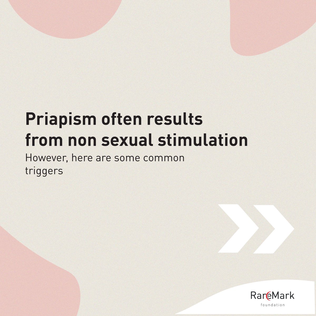 RaremarkFdn's tweet image. Guess what?
Certain things you do or don’t do could be triggering priapism, and many Warriors don’t even know it.
Have you ever experienced any of these triggers, or any other not mentioned? Drop us a comment.
#RareButAble