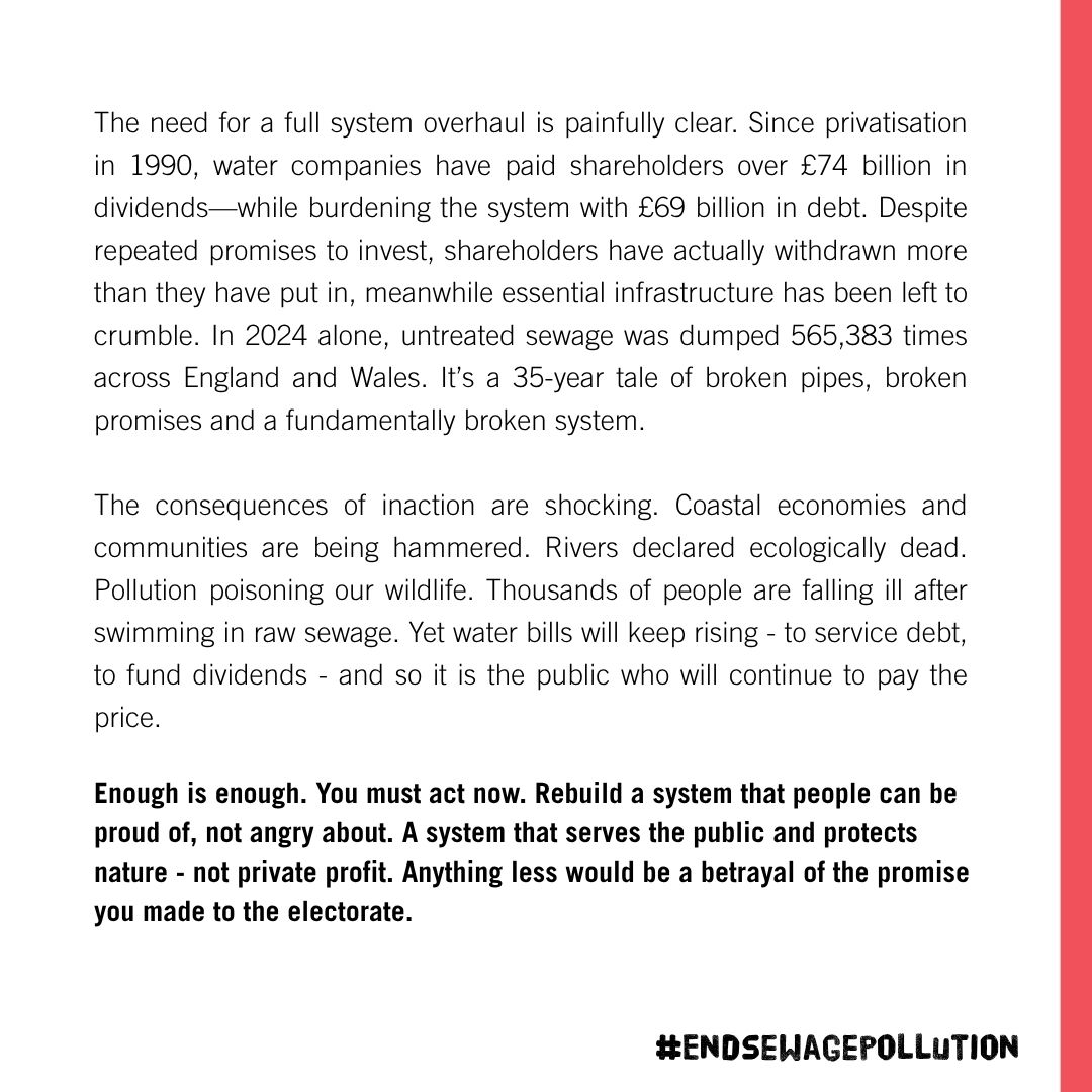 sascampaigns's tweet image. 🚨💩BREAKING: Serious pollution incidents have risen by 60%. All pollution incidents are up by 29%.💩🚨
The Government sets our water companies targets. They simply laugh in their face 🤡. It's crystal clear, the sector needs radical reform NOW.
💰Breaking the tyrannical reign…