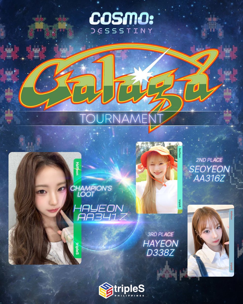 triplesphofcl's tweet image. [🕹]

Blast off aliens and top your foes&apos; scores in Galaga! 👽

#tripleS #트리플에스 #トリプルS #Seoyeon #Hayeon #DeSSStiny