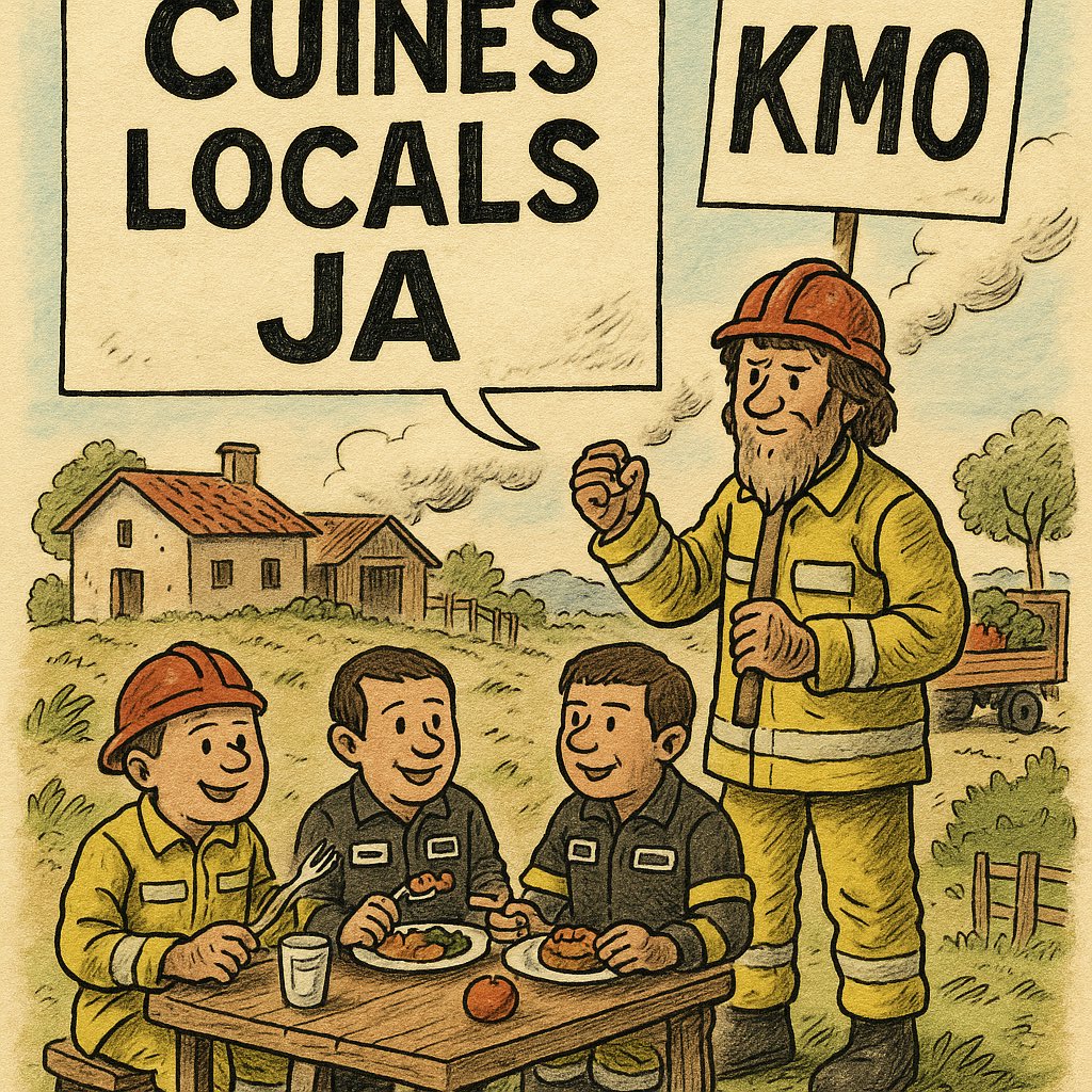 Què demanem?
➡️ Que tornin les cuines locals.
➡️ Que es compri menjar de proximitat.
➡️ Que es cuini com a mínim amb la mateixa dignitat que lluitem.

Això no va de nostalgia. Va de decència.