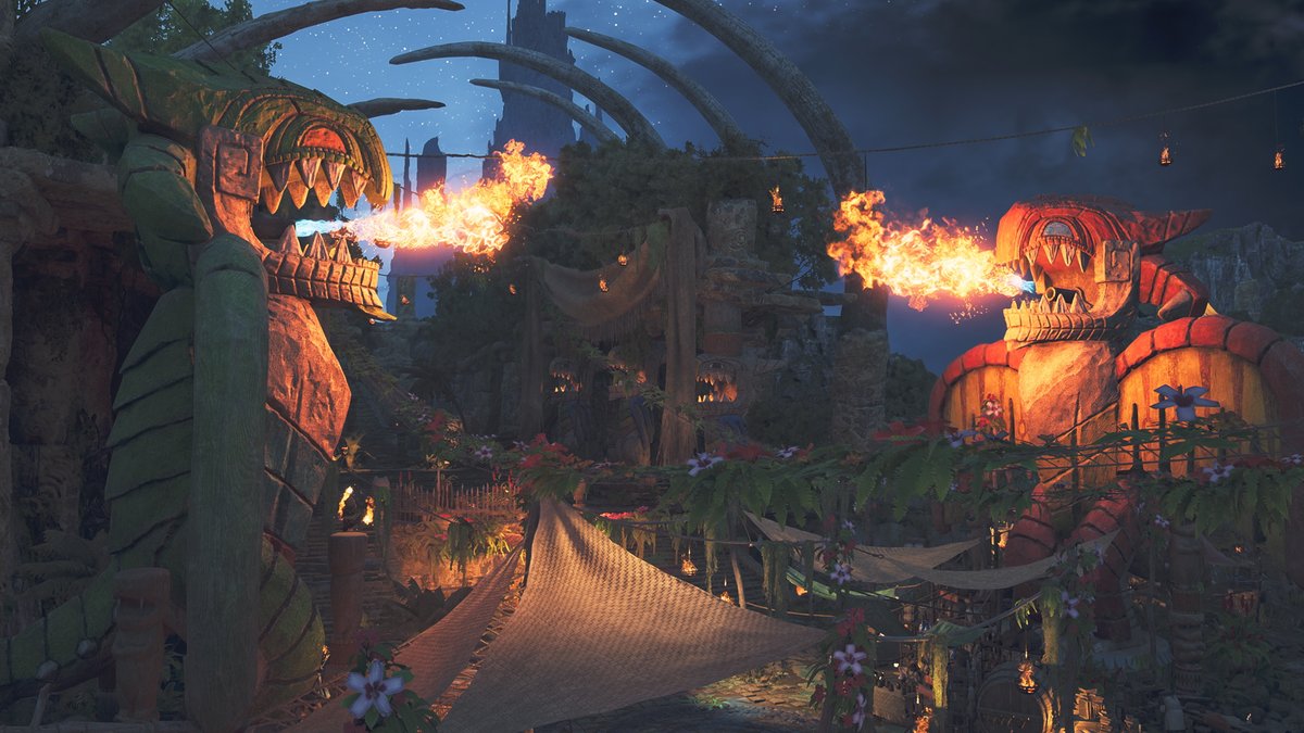 MH_Officiel_FR's tweet image. L'événement saisonnier "Festival de la concorde : Fête des flammes" débute le 23 juillet dans #MHWilds !
Pendant les événements saisonniers, les décorations et les repas du Grand-Camp changeront pour s'adapter à la saison. Vous pourrez également obtenir de l’équipement inédit,…