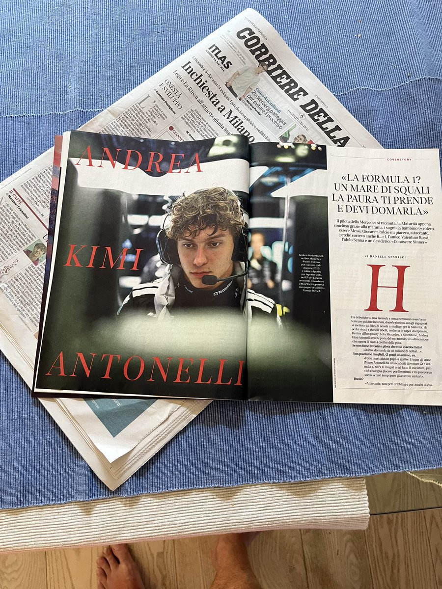 Oggi su <a href="/7Corriere/">7 Corriere</a> andrea Kimi Antonelli  in cover.  Da ragazzino sognava di essere Messi…