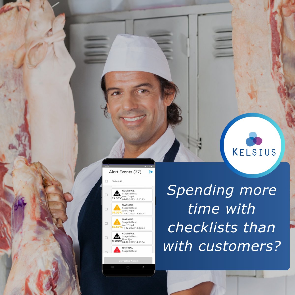 Kelsius (@kelsius_digital) on Twitter photo ❌ "Too Busy for Paperwork"
One in three butchers in Ireland say they’re short-staffed, with teams juggling food prep, customer service—and HACCP logs.
⏱️ Automate the admin. Focus on what matters.
📞 UK: +44 (0)2045 799 048 | IRL: 074 916 2982
📧 sales@kelsius.com ❌ "Too Busy for Paperwork"
One in three butchers in Ireland say they’re short-staffed, with teams juggling food prep, customer service—and HACCP logs.
⏱️ Automate the admin. Focus on what matters.
📞 UK: +44 (0)2045 799 048 | IRL: 074 916 2982
📧 sales@kelsius.com