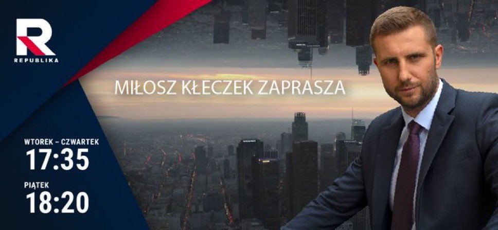 MiloszKleczek's tweet image. Dziękuję za wczoraj. Program Miłosz Kłeczek Zaprasza w piku 700 tys widzów.
Zapraszam również dzisiaj do @RepublikaTV
