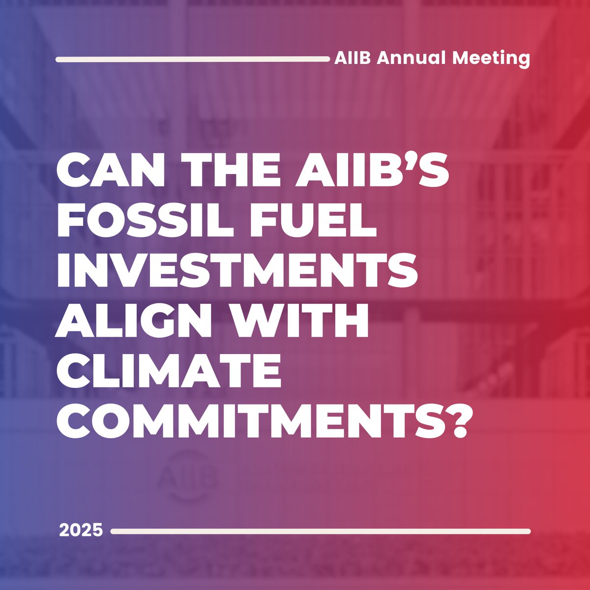 🔥 <a href="/AIIB_Official/">AIIB</a> still funds gas, fossil fuel &amp; WTE projects across Asia.

🌍 This trend contradicts its climate promises &amp; Paris Agreement goals.

READ: tinyurl.com/ForumAIIB25