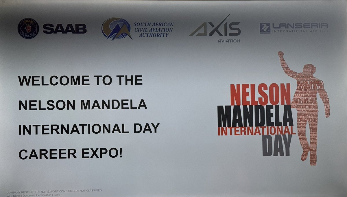 KatlegoLegodi_'s tweet image. In celebration of the late president Nelson Mandela's birthday, the Lanseria International Airport gathered about 500 learners for a Mandela Day career expo for future aviators #MandelaDay #EmpoweringCommunities #SABCNews