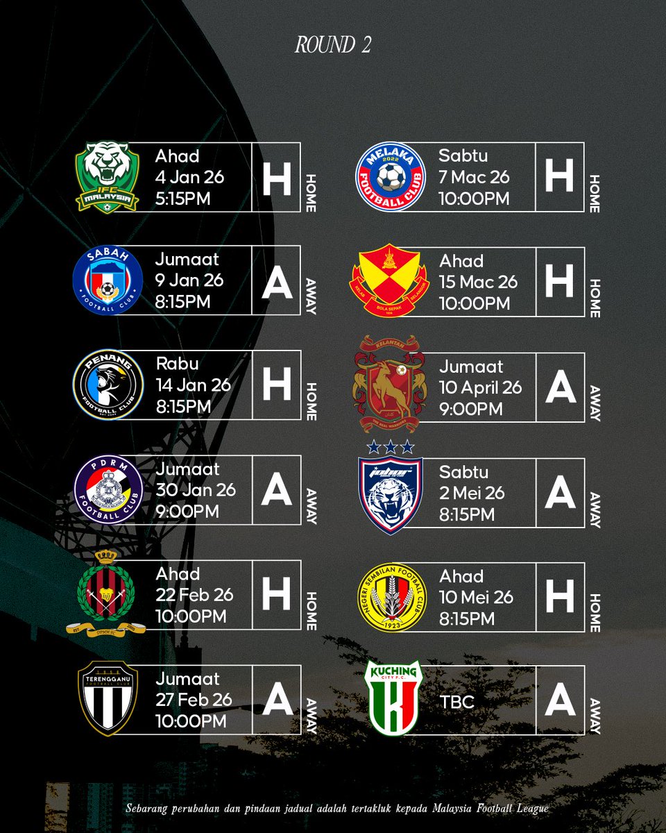 KLCityFootball's tweet image. The wait is over 🗓️ Our calendar of fixtures for season 2025/26 is ready! Plan your dates with your "scandal" now ✍🏻
#klcityfc #sampaimatikualalumpur #cityboys