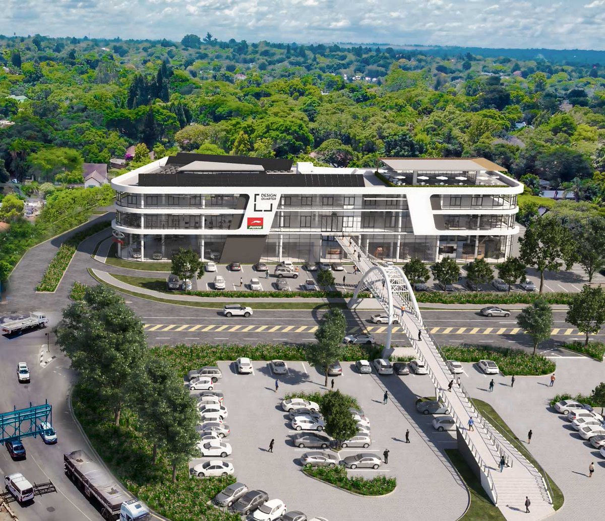 Construction of the new bridge linking Highland Park to the Design Quarter, the 2nd Phase of the Highland Park Precinct has Started.

Good to see pedestrian friendly designs because Enterprise Road is Extremely Busy!