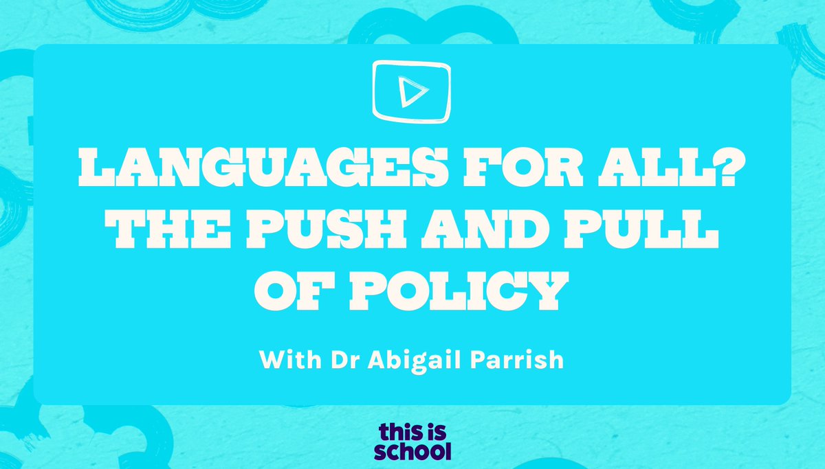 thisis_school's tweet image. It's a great time to revisit our webinar with the fantastic @DrAParrish about the Push and Pull of Language Policy. Watch here: zurl.co/TwgGk 📽️