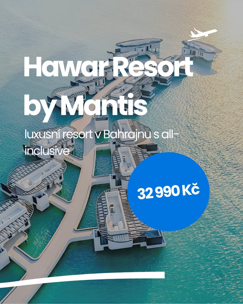 Jáááááj...

Co trocha luxusu před Vánoci? 🫠🇧🇭 Mrkni na tyhle skvěle naceněné dovolené v ⭐⭐⭐⭐⭐ resortu od Mantisu na samostatném ostrůvku 🏝️ nedaleko Kataru:
✅ all inclusive
✅ transfer lodí
✅ letenky v ceně s možností byznys třídy za 15 tis. / osoba
🫵