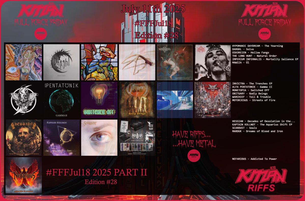 FULL FORCE FRIDAY:⚔️July 18th, 2025💠⚔️

"Revolution in their minds - the children start to march, Against the world in which they have to live, Oh the hate..."💠

📢33 for the Walls of Deth!➡️Children of the grave…Have Riffs, Have Metal! 💠

#FFFJul18 Comment and RT.🤘👹🤘#KMäN