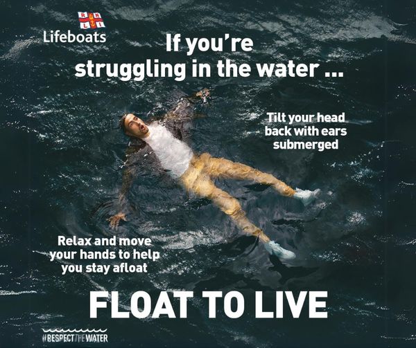 nmdcouncil's tweet image. 🌊 𝗙𝗹𝗼𝗮𝘁 𝘁𝗼 𝗟𝗶𝘃𝗲: 𝗥𝗡𝗟𝗜’𝘀 𝗟𝗶𝗳𝗲𝘀𝗮𝘃𝗶𝗻𝗴 𝗖𝗮𝗺𝗽𝗮𝗶𝗴𝗻 🌊
This summer, remember these three vital steps if you find yourself struggling in the water.
Float to Live:
1⃣️ Tilt your head back with ears submerged
2⃣️ Relax and control your breathing
3⃣️…