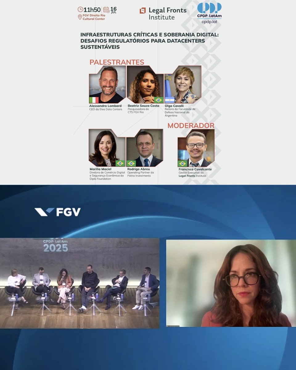 DiplomacyEdu's tweet image. 16 July: At CPDP LatAm, Marília Maciel, Diplo’s Director of Digital Trade and Economic Security, shed light on how Latin America is advancing sustainable data centres and digital autonomy amid global power shifts. A timely take on digital sovereignty!
More at 🔗…
