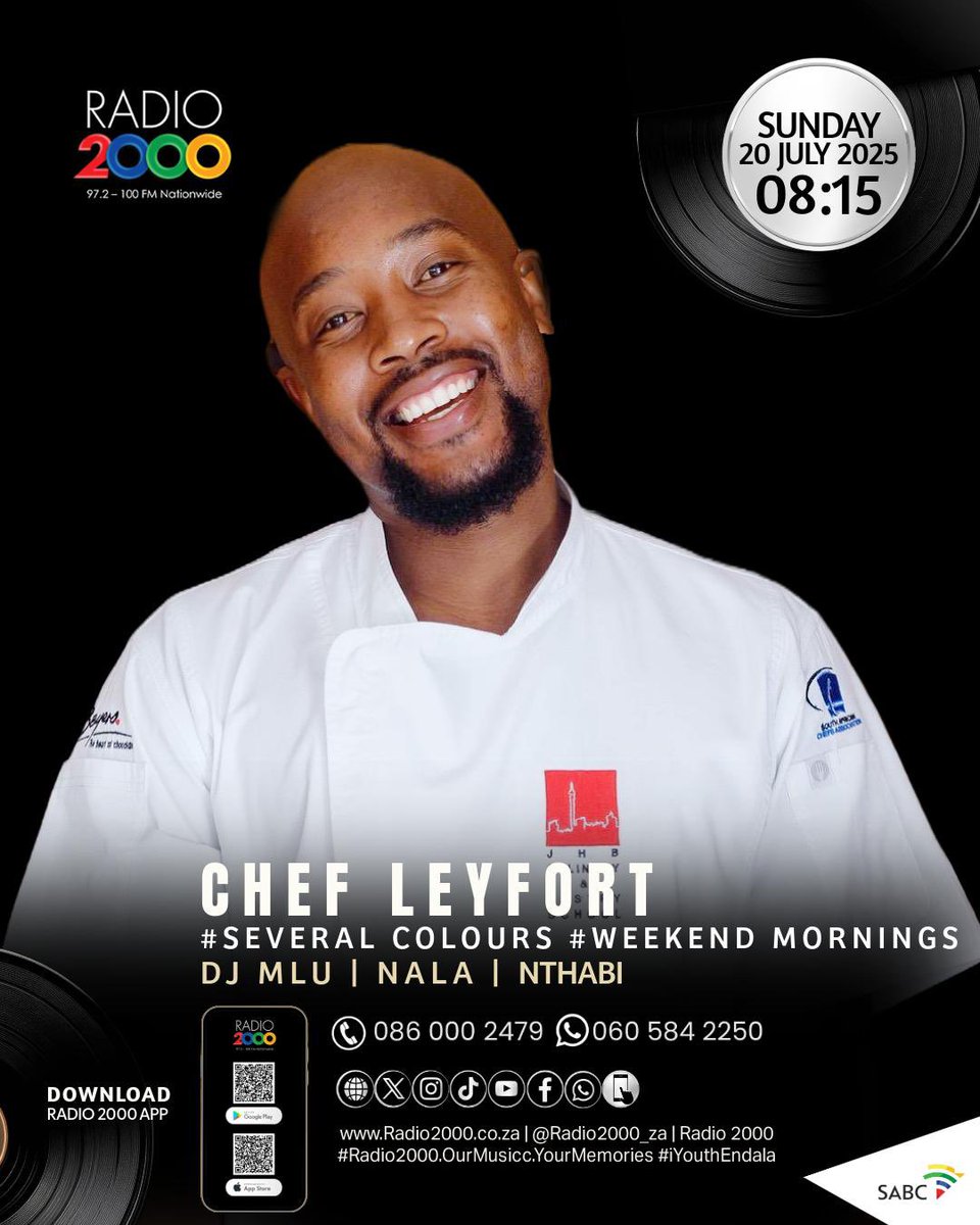 AldrinSampear's tweet image. Guys ijuba lam’ will be cooking on radio this Sunday. I was telling my colleagues recently when I introduced him to one of my aunts she was like “oh yiyo le ijuba lakho” 😂😂😂
@LeyfortsKitchen @Radio2000_ZA