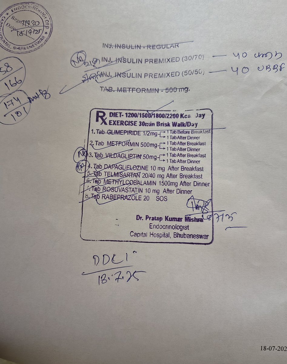 It seems there is a scarcity of medicines even even for BP and diabetes in govt hospitals even in Bhubaneswar for the last few months. This one is from the Capital hospital. Requesting <a href="/MahalingMukesh/">Dr. Mukesh Mahaling</a> <a href="/HFWOdisha/">H & FW Dept Odisha</a> to look into the issue and act <a href="/CMO_Odisha/">CMO Odisha</a>