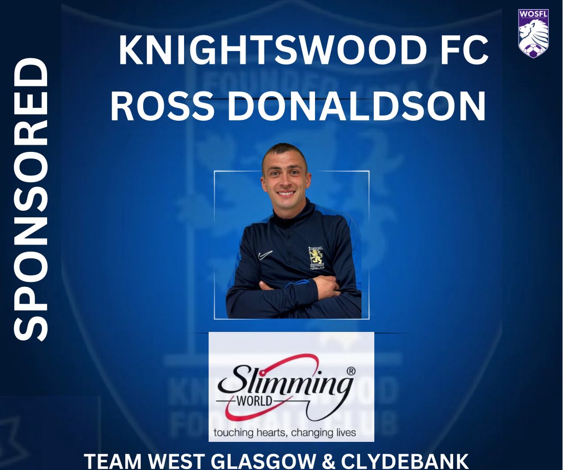 A huge thank you to Kellie and her team at Slimming World for supporting their local club and sponsoring 3 of our talented young players for the upcoming season.

Their backing means a great deal to the team, and we’re proud to have them as part of the Knightswood FC family.