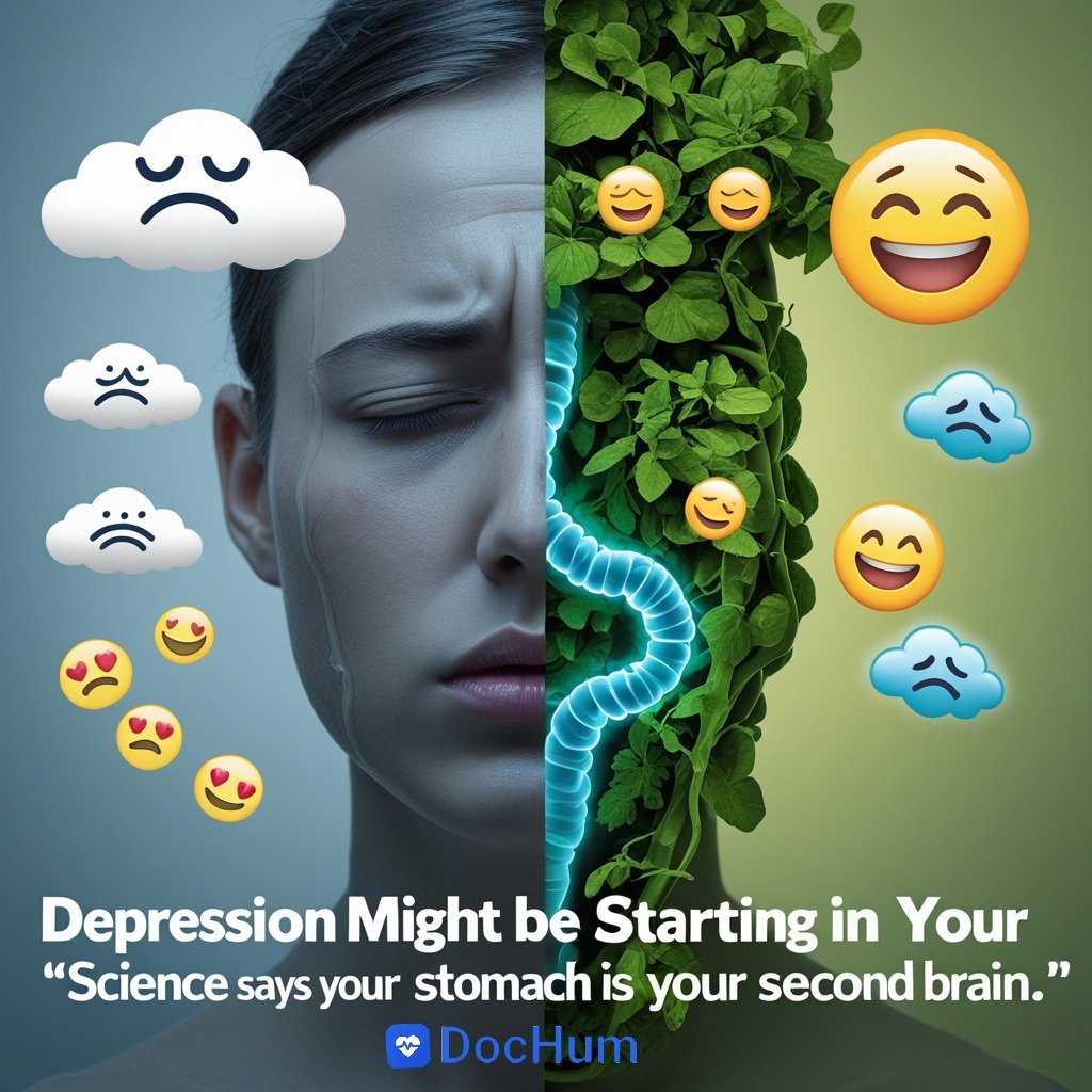 doc_hum's tweet photo. “Did You Know? Depression Can Start in Your Gut, Not Your Brain.”

Scientists now call the gut the ‘Second Brain’ — because 90% of your body’s serotonin is made there!
— All can lead to mood changes, anxiety, and even depression.

Your gut health = your mental health.

#DocHum https://t.co/OlBnhX4bDo