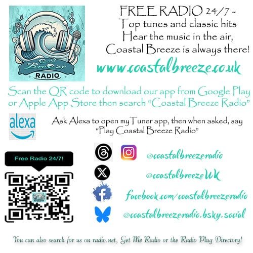 Join us LIVE from 7pm tomorrow for the latest new releases, classic chart hits, plus new singles from some of our amazing Connected Artists.

Via the website, Alexa, scan the QR code for the app or search us on radio.net, GetMeRadio or the Radio Plug Directory 😊
