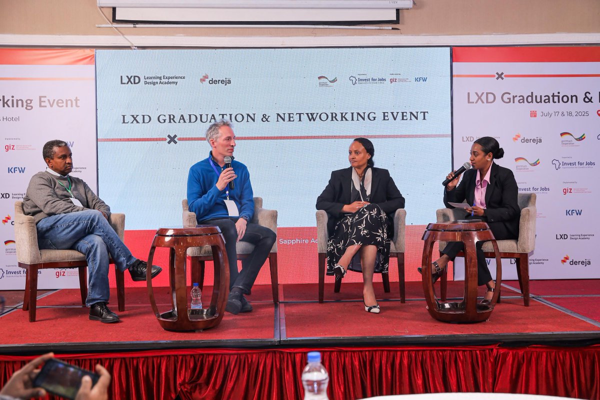 The day we’ve been waiting for is finally here — LXD Cohort II Graduation Day at Sapphire Addis Hotel!

Kicked off with remarks from Dina Makonnen &amp; Ato Bruk Mezgebe, and a powerful keynote from Niels Floor, the father of LXD! 🙌

Stay tuned!
#LXDGraduation #NielsFloor #Dereja