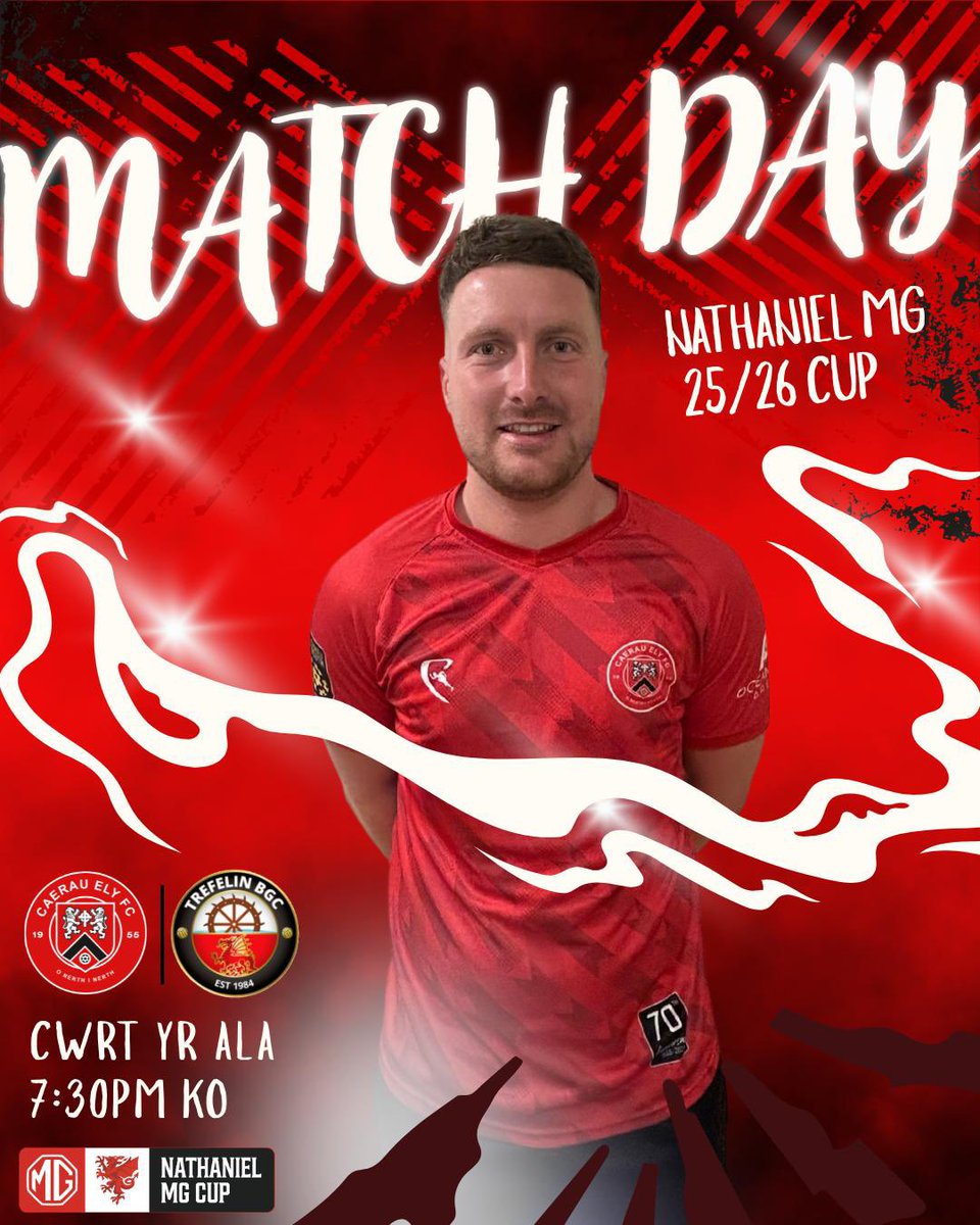 Caerau Ely FC (@caerauelyfc) on Twitter photo ⚽️Match Day⚽️
Nathaniel MG Cup
Caerau Ely v <a href="/trefelinbgc/">Trefelin BGC</a>
Friday July 18th ko 7.30pm
We face Trefelin in the FAW #nathanielmgcup tonight.
The match is at Cwrt Yr Ala Rd with a 7.30pm ko.
Entry:
Adults £6/Concessions £4/U16s Free
#ONerthINerth <a href="/danjdavies/">Dan (topbinsmag)</a> <a href="/oceanparkarena1/">Ocean Park Arena</a> ⚽️Match Day⚽️
Nathaniel MG Cup
Caerau Ely v <a href="/trefelinbgc/">Trefelin BGC</a>
Friday July 18th ko 7.30pm
We face Trefelin in the FAW #nathanielmgcup tonight.
The match is at Cwrt Yr Ala Rd with a 7.30pm ko.
Entry:
Adults £6/Concessions £4/U16s Free
#ONerthINerth <a href="/danjdavies/">Dan (topbinsmag)</a> <a href="/oceanparkarena1/">Ocean Park Arena</a>