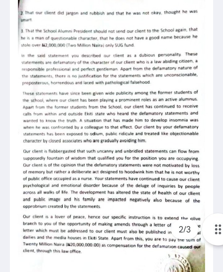 ekititrends's tweet image. College of Nursing Ado-Ekiti: Former SUG President Drags Lecturer to Court.

Comrade Ibitola Akindamola, a registered nurse and former Student Union Government (SUG) President at the College of Nursing Sciences, Ekiti State Teaching Hospital (EKSUTH) in Ado Ekiti, has filed a…