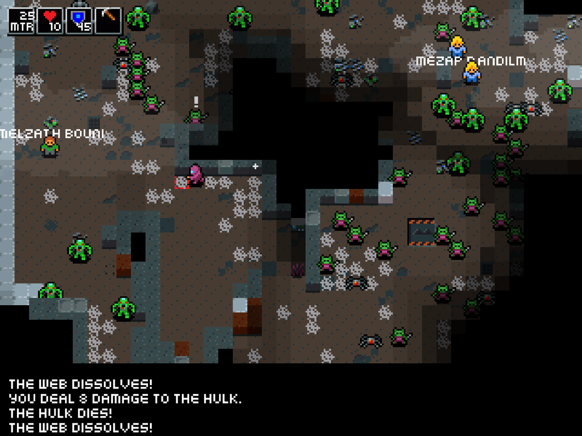 ThompFinholm's tweet photo. This escalated quickly. Beware of getting swamped by nasties in the mines...

⛏️Theralite: Upcoming #turnbased #roguelike

#pixelart #space #scifi #pickaxe #indie #indiedev #screenshot #comingsoon #demo
👀Wishlist here: https://t.co/MLCI0e5fpJ https://t.co/IHK2Lg1Lns