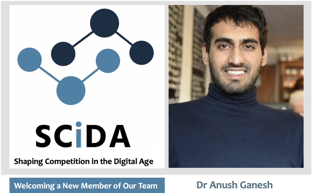 oandriychuk1's tweet image. It is with great pleasure that I share the news that, following a very competitive process, Dr. Anush Ganesh is joining our SCiDA (Shaping Competition in the Digital Age scidaproject.com) research team as a Postdoctoral Fellow. Anush will be based at Exeter Law School.