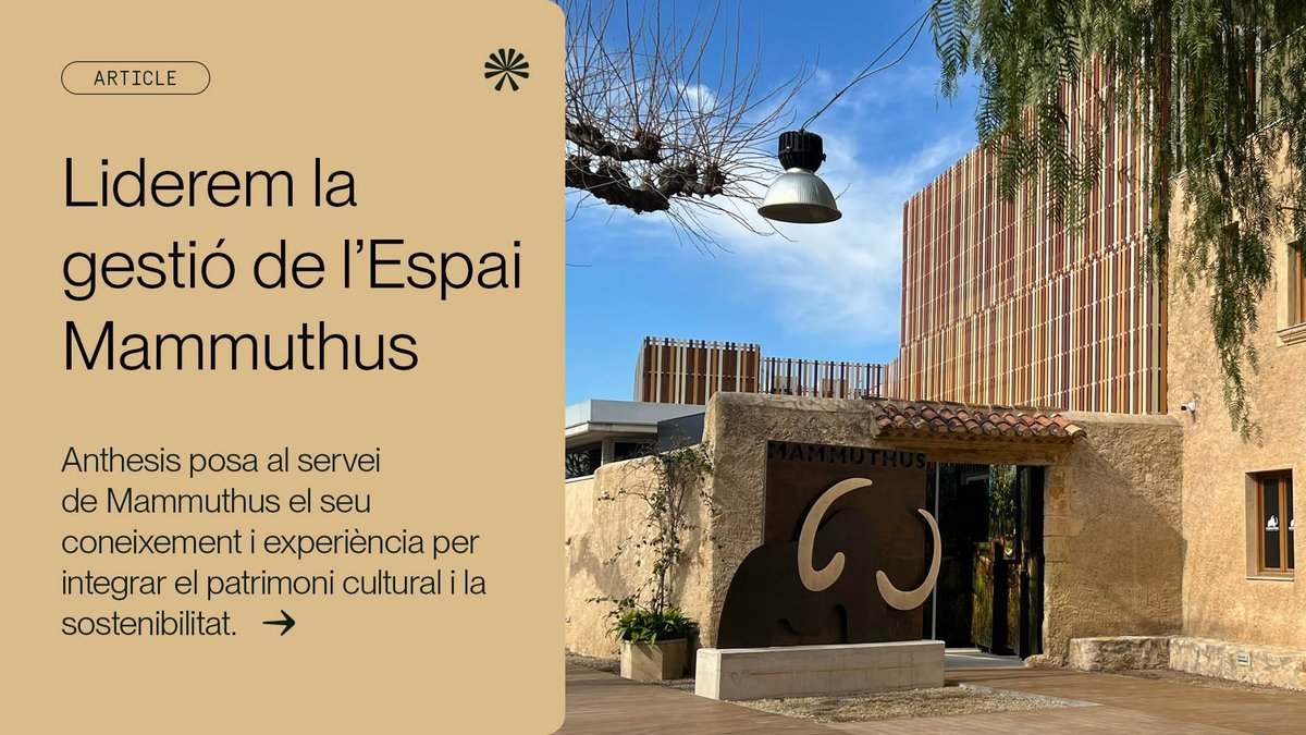 🦣 L’Ajuntament de <a href="/laCanonja/">Ajuntament de la Canonja</a> ha confiat en els serveis educatius d’Anthesis per desenvolupar i encapçalar la gestió del seu nou <a href="/espaimammuthus/">espaimammuthus</a>, inaugurat el passat mes de juny. 

👉 Llegeix la notícia: lnkd.in/djAMk75A