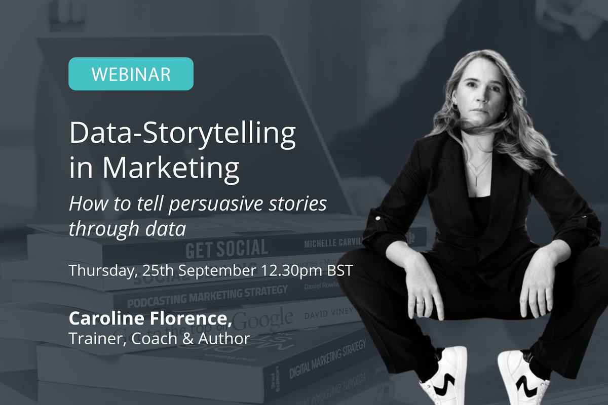 Join us in conversation with Caroline Florence for our next 'From Ink to Impact' webinar, as we dive into her book Data Storytelling in Marketing.

Learn how to turn data into compelling, evidence-based stories that persuade &amp; drive decisions.

🔗 us02web.zoom.us/webinar/regist…