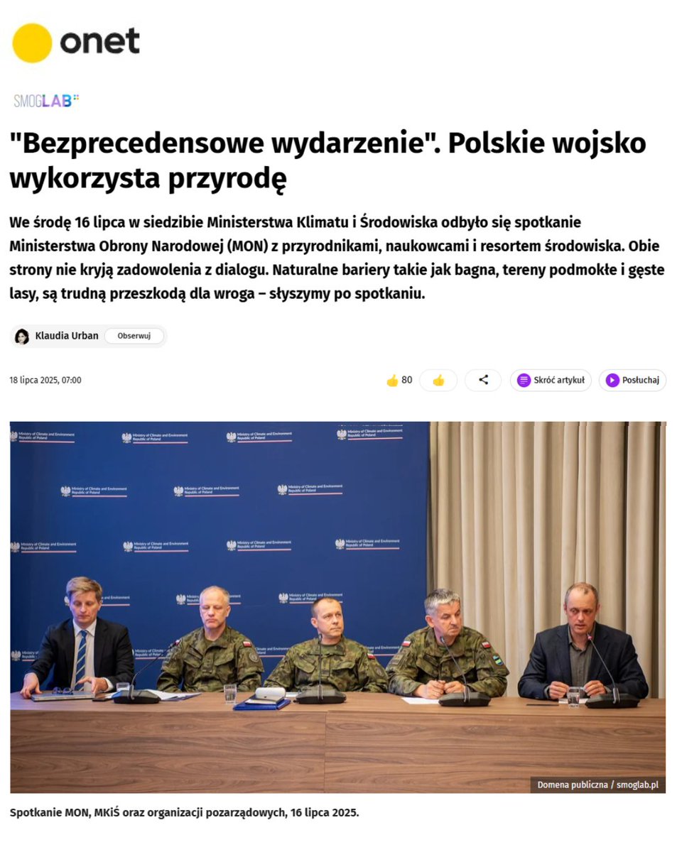 PracowniaBystra's tweet image. 🌳🌲Wzięliśmy udział w spotkaniu dotyczącym wykorzystania środowiska w obronie granic.
@MON_GOV_PL myśli o tym, że przyroda, zdziczenie, w dobrym tego słowa znaczeniu: zabagnienia, niewycinanie lasu, służą obronności kraju. Jak? Polecamy artykuł @SmogLab➡️…
